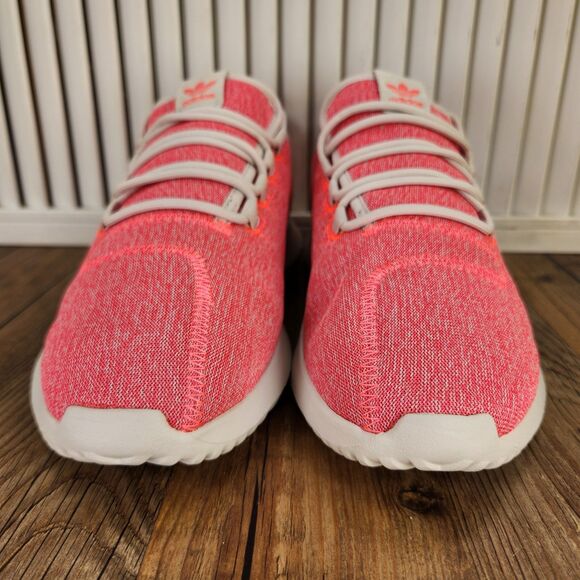 Adidas Tubular Shadow Womens Sz 7.5 Aero Pink Knit Running Sneakers Shoes B22636 - Picture 2 of 9